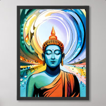 Arte de Pintura Buddha para Meditação e Paz Intern