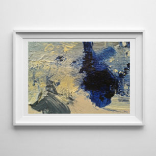 Poster Arte de pintura de Abstrato azul