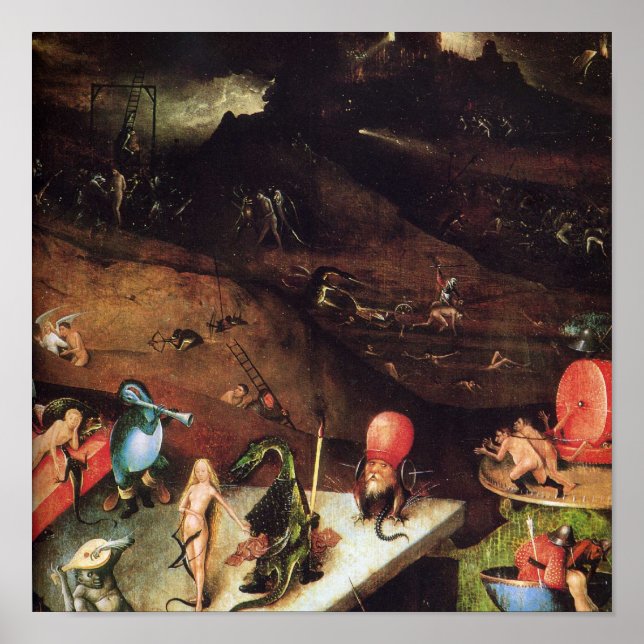 Poster Arte de pintura Hieronymus Bosch (Frente)