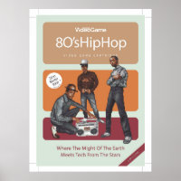 Arte de pixel hip hop dos anos 80