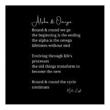 Arte de poesia de poesia alfa e ômega instantânea