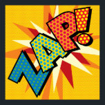 Pôster Arte de Pop de Livro Retrópico de Diversão ZAP<br><div class="desc">Um design de inspiração pop de arte,  inspirado em quadrinhos divertidos,  legal e modernos,  que coloca o wham,  zap,  pow no dia de qualquer super-herói. Desenvolvido pela ComicBookPop © em www.zazzle.com/comicbookpop*</div>
