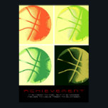 Pôster Arte de Pop para Esporte de Basquete com Desempenh<br><div class="desc">Eu Adoro Este Jogo. Esportes populares - Imagem de bola de basquete.</div>
