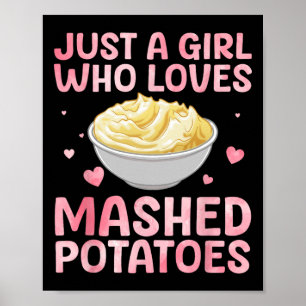 Poster Arte de Purê de Batata Para Mulheres Meninas Ação
