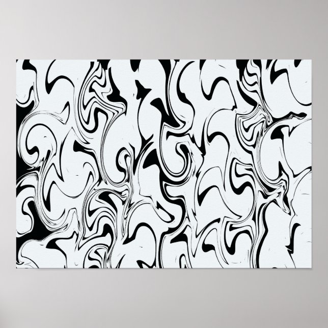 Poster Arte de Redemoinho Abstrato (Frente)