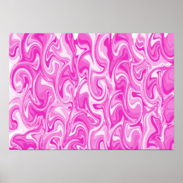 Poster Arte de Redemoinho Abstrato - Magenta