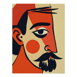 Pôster Arte de Retrato Abstrato