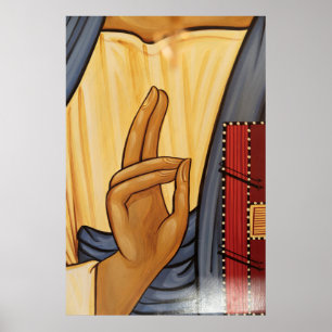 Pôster Arte de Sinal de Mão Religiosa