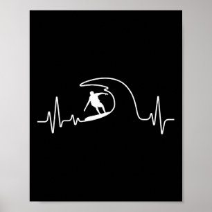 Poster Arte de Surf Divertida Para Homens Mulheres Crianç