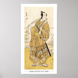 Poster arte de tatuagem ukiyo-e samurai, legal japonesa