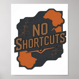 Poster Arte de texto 3D cinza em negrito SEM ATALHOS