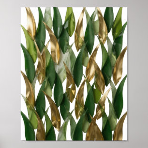 Poster Arte de texto 3D Striking Gold LEAFY FUSION