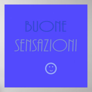 Poster arte de texto de buone sensazioni