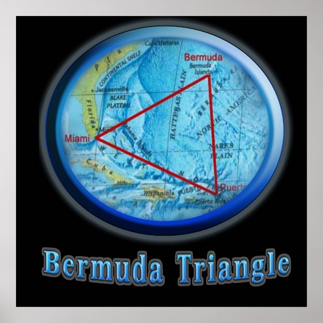 Poster Arte de triângulo das Bermudas (Frente)