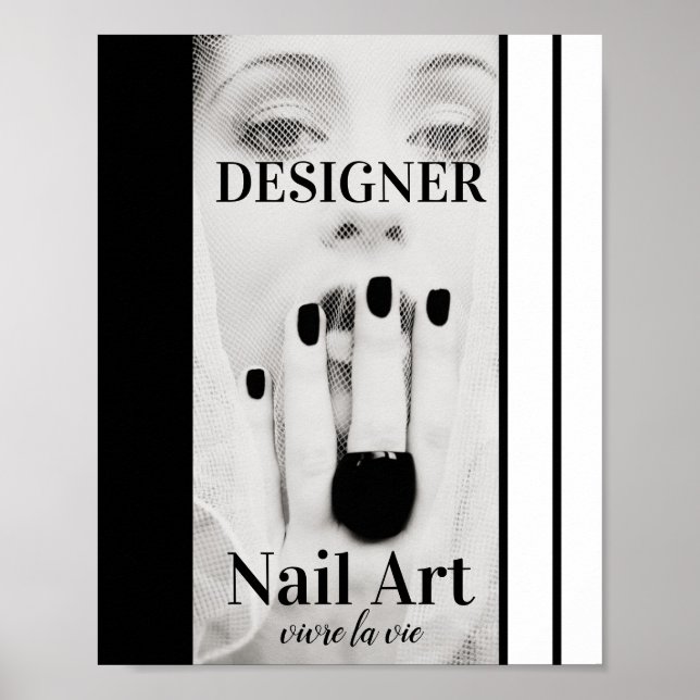 Poster Arte de unha de moda de designer (Frente)