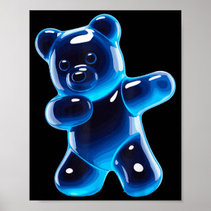 Poster Arte de Urso Gominado Divertido Para Homens Mulher
