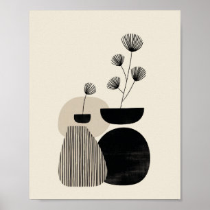 Poster Arte de Vaso Abstrato Neutro