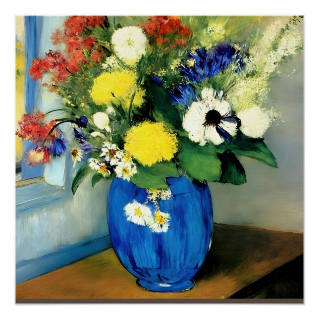 Pôster Arte de Vaso de Flor Serena (Frente)