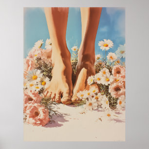 Poster Arte de Verão de Blogues Descalços
