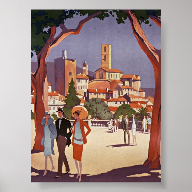 Poster Arte de Verão Vintage Grasse (Frente)