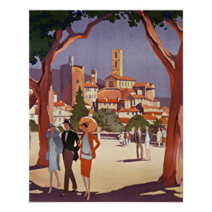 Pôster Arte de Verão Vintage Grasse