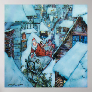 Poster Arte de Véspera de Natal de Arthur Rackham