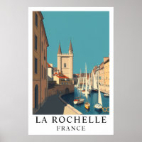 Arte de Viagem Antiga do Porto de La Rochelle Fran
