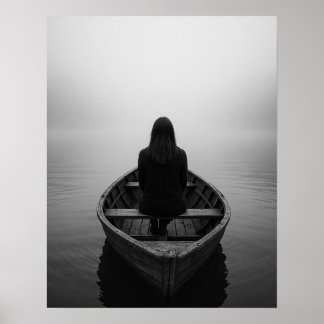 Poster Arte de Viagem Feminina Solo e Nebulosa