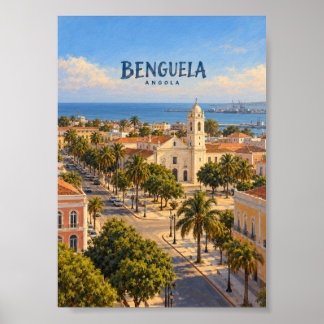 Poster Arte de Viagem Pintura de Benguela