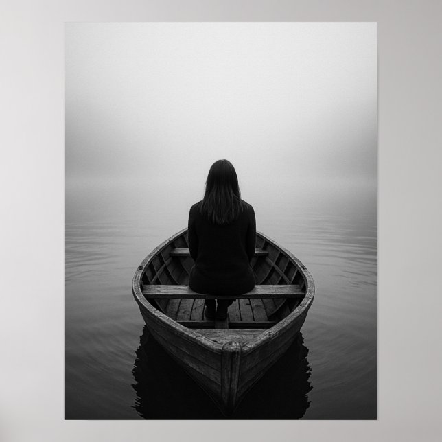 Poster Arte de Viagem Solo Feminino Nebulosa e Livre (Frente)