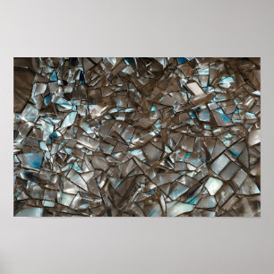 Poster Arte de vidro quebrada por abstrato