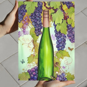 Poster Arte de Vinho em Aquarela