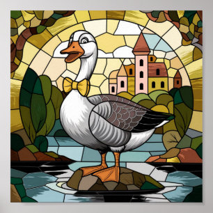 Poster Arte de Vitral, Vitral Silly Goose