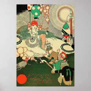 Poster Arte Deco Antiga - Para Todos -