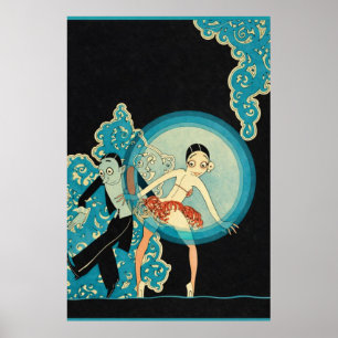Poster Arte Deco Antiga - Para Todos - Josephine Baker