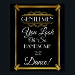 Poster Arte deco Mens Bathroom<br><div class="desc">Arte deco Mens Bathroom</div>