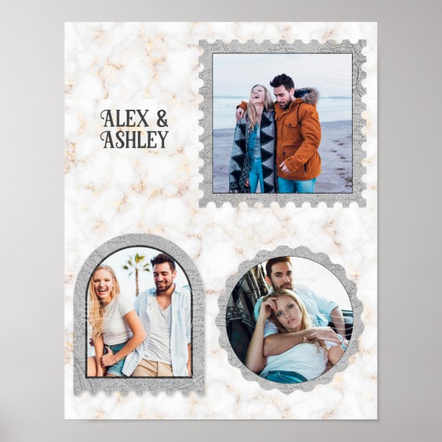 Poster Arte Deco Moderna Design Personalizado com Nome e  (Frente)