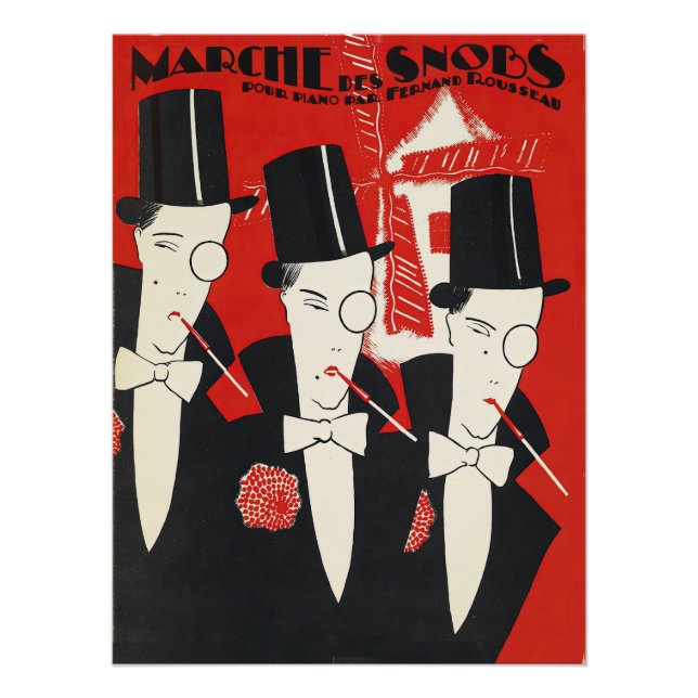 Pôster Arte Deco snobs Ilustração (Frente)