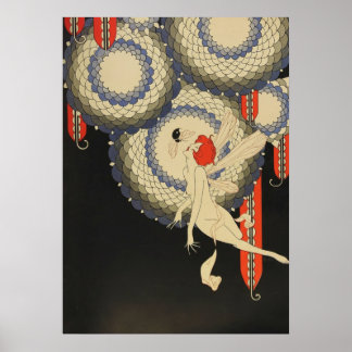 Poster Arte Deco Vintage - "O Beijo do Vaga-lume"