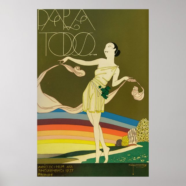 Poster Arte Deco Vintage - Para Todos - Garota Grega (Frente)