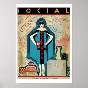 Poster Arte Deco Vintage - Social - Viagem