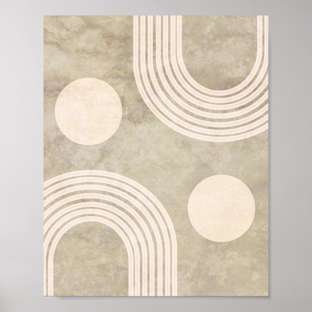 Poster Arte Décor Abstrato Boho Arco-Íris (Frente)
