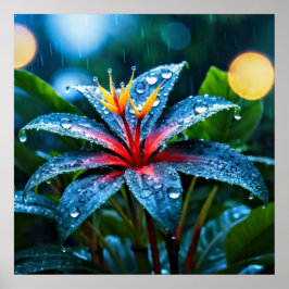 Poster Arte Decorativa - Chuva Cai Nas Folhas #3