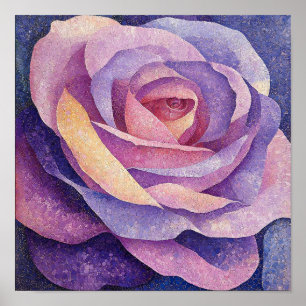 Poster Arte Decorativa Floral Rosa Rústica Decoração de C