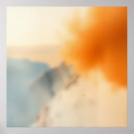 Poster Arte Difuso Neutro Quente Abstrato