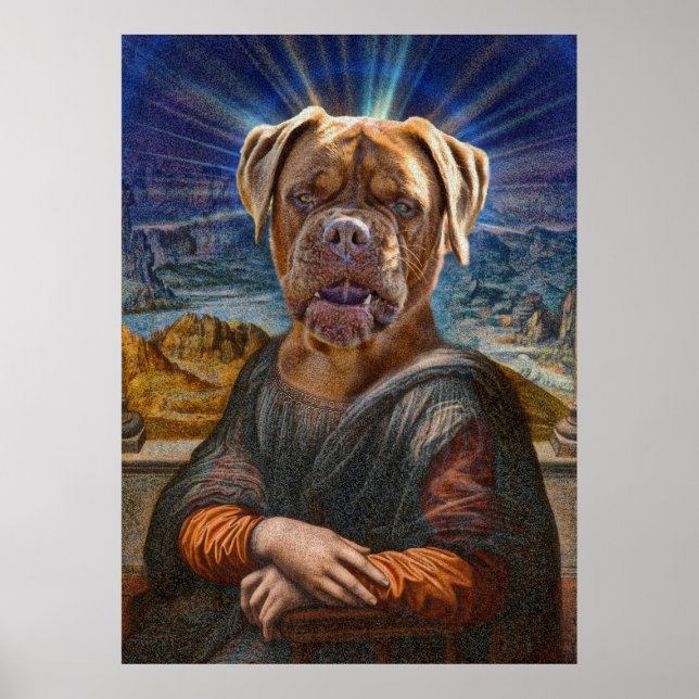 Pôster ARTE Digital - BULLDOG MONA LISA (Frente)