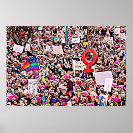 Pôster Arte Digital da Marcha das Mulheres