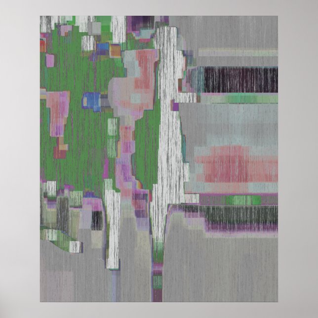 Poster Arte Digital "Distante em Verde" (Frente)
