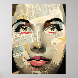Poster Arte Digital Única | Senhora Bonita Abstrata