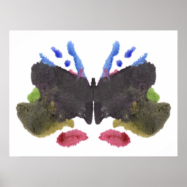 Pôster Arte divertida do teste de Inkblot Rorschach (Frente)